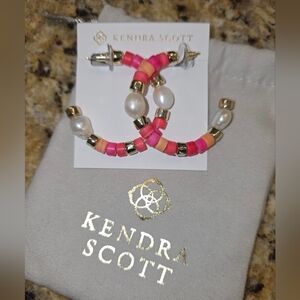 Kendra Scott Pink Rachel Hoop Earrings